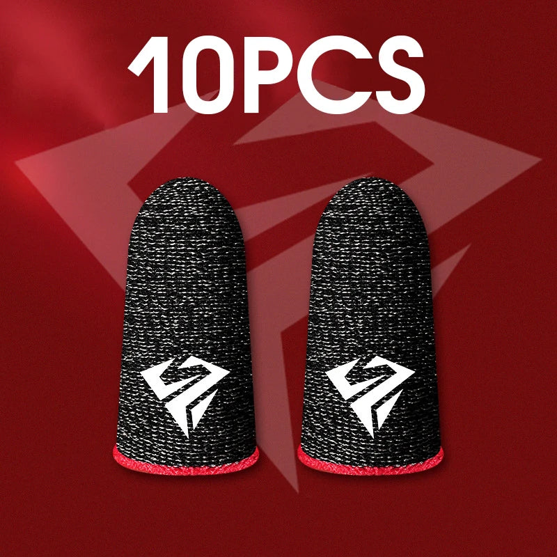 10Pcs Mobile Game Fingertip Gloves for PUBG Gamer Sweatproof Anti-Slip Touch Screen Finger Sleeve Breathable Gaming Finger Cover