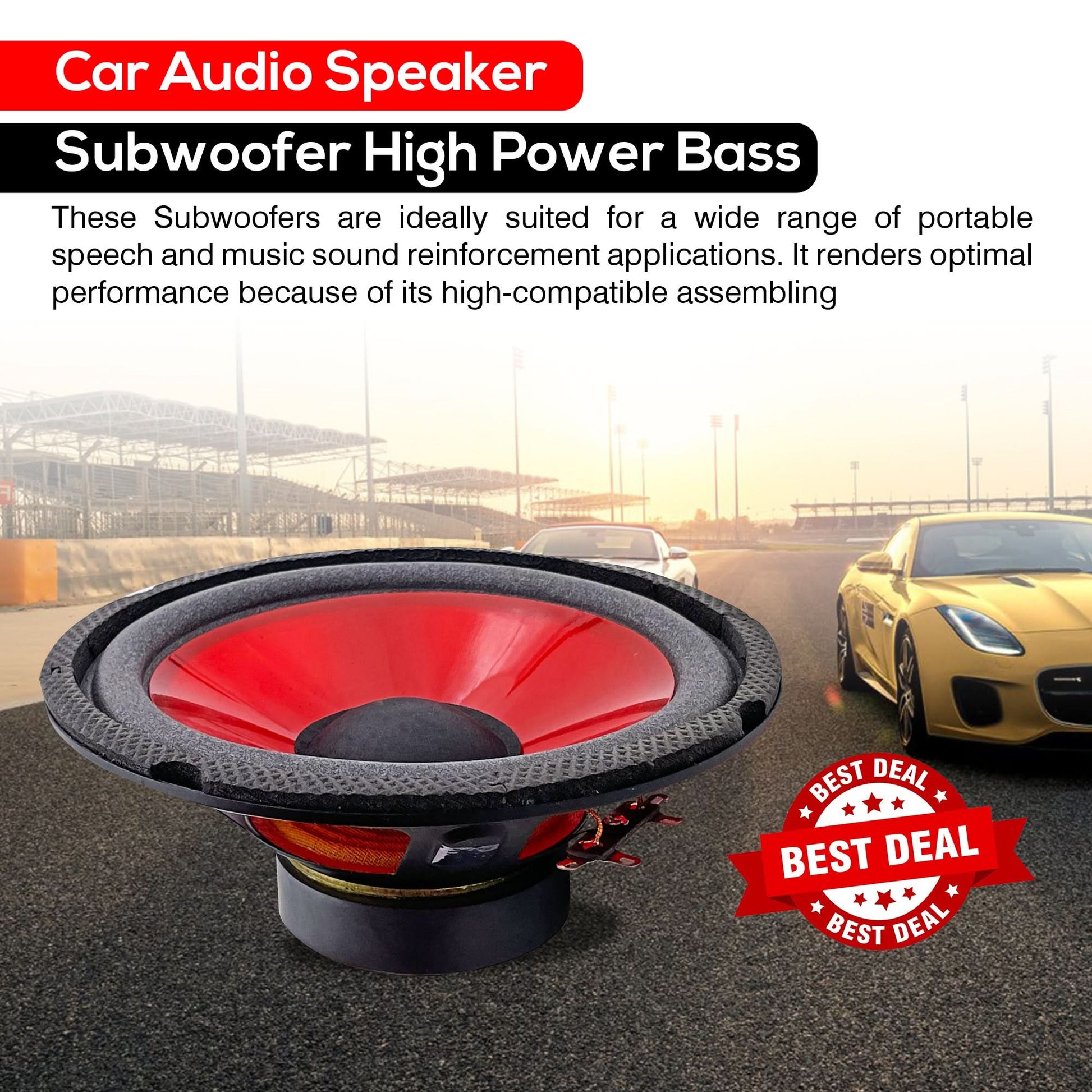 5Core 6 Inch Subwoofer Speaker 300 Watt Car Subwoofer 4 Ohm Replacement Sub Woofer