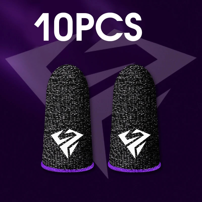 10Pcs Mobile Game Fingertip Gloves for PUBG Gamer Sweatproof Anti-Slip Touch Screen Finger Sleeve Breathable Gaming Finger Cover